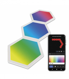 GoSmart Oprawa LED RGB IC Hexagon, 3 części, 5,4 W, ściemnialna, WiFi EMOS ZIW223R