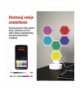 GoSmart Lampa stołowa LED RGB IC Hexagon biała, 6 części, ściemnialna, WiFi EMOS ZIW426R