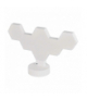 GoSmart Lampa stołowa LED RGB IC Hexagon biała, 6 części, ściemnialna, WiFi EMOS ZIW426R