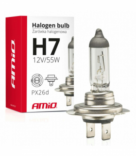 Żarówka halogenowa H7 12V 55W filtr UV (E8) AMiO 01156