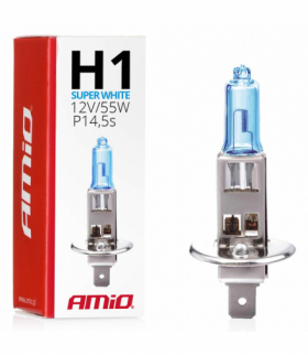 Żarówka halogenowa H1 12V 55W Super White AMiO 01489