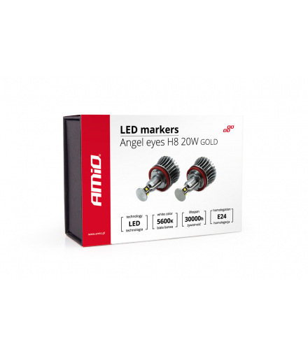 LED marker ringi markery BMW E92 X5 X6 X1 H8 20W GOLD AMiO 01543