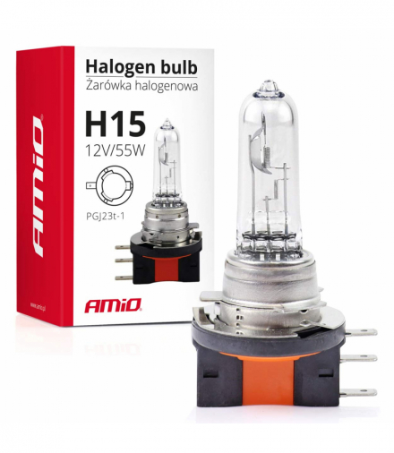 Żarówka halogenowa H15 12V 55W AMiO 01490