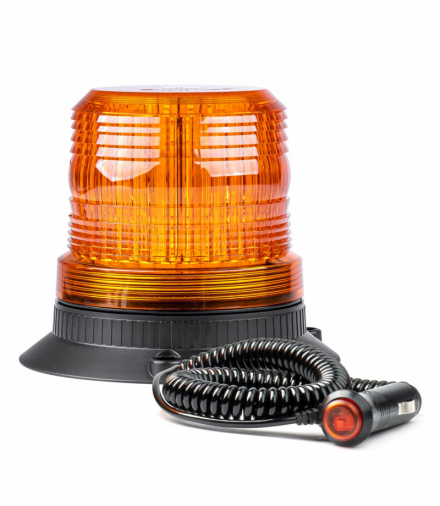 Lampa ostrzegawcza błyskowa kogut 80 LED magnes R10 12V 24V W14M AMiO 01503