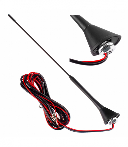 Antena samochodowa 40 cm ze wzmacniaczem ANT08 AMiO 01511