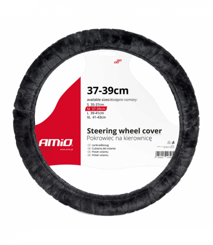 Pokrowiec nakładka na kierownicę samochodową M 37-39cm SWC-02-M AMiO 01357