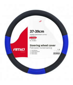 Pokrowiec nakładka na kierownicę samochodową M 37-39cm SWC-04-M AMiO 01359