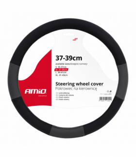 Pokrowiec nakładka na kierownicę samochodową M 37-39cm SWC-05-M AMiO 01360