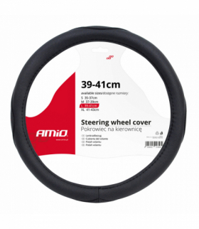 Pokrowiec nakładka na kierownicę samochodową L 39-41cm SWC-09-L AMiO 01366
