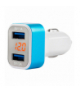 Ładowarka samochodowa 2x USB + woltomierz TEST-04 AMiO 01028