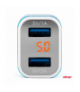 Ładowarka samochodowa 2x USB + woltomierz TEST-04 AMiO 01028
