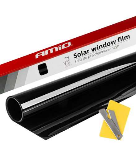 Folia do przyciemniania szyb Super Dark Black 0,75x3m 5% AMiO 01657