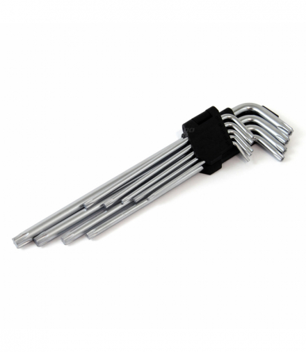 Klucze TORX długie 230 mm 9 szt. TKL AMiO 01039
