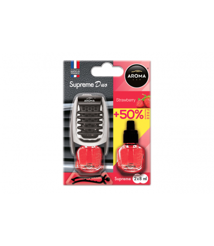 Odświeżacz powietrza AROMA SUPREME DUO STRAWBERRY Aroma Car A92254