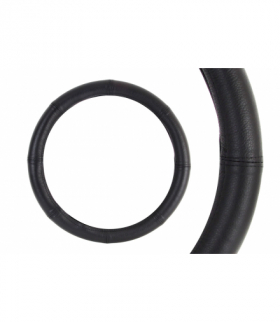 Pokrowiec skórzany nakładka na kierownicę samochodową XL 41-43cm AMiO 01768