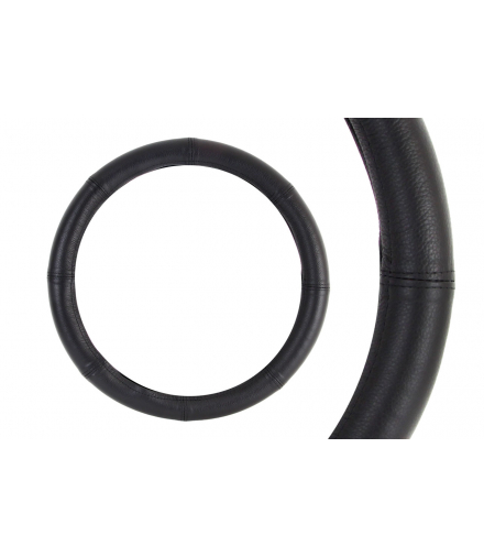 Pokrowiec skórzany nakładka na kierownicę samochodową XL 41-43cm AMiO 01768