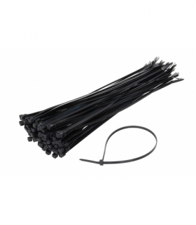 Taśmy kablowe opaski zaciskowe czarne 2,5x100mm - 100 szt. MPC TK 2.5X100