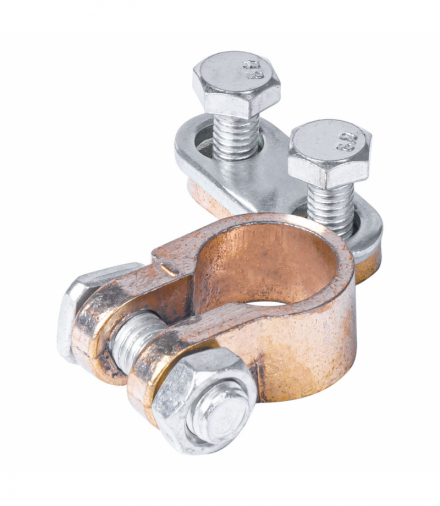 Klema akumulatora mosiężna 600AMP MINUS AMiO 01661