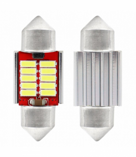 LED CANBUS 4014 10SMD Festoon C5W C10W C3W 31mm White 12V 24V AMIO-02188 AMiO 01288