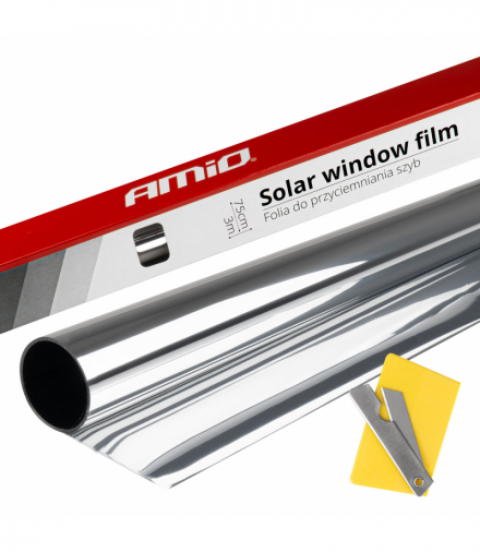 Folia do przyciemniania szyb Dark Silver 0,75x3m 15% AMiO 01659