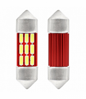Żarówki LED CANBUS 4014 12SMD Festoon C5W C10W C3W 31mm White 12V 24V AMiO 01631