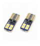 Żarówki LED CANBUS 8SMD 2835 T10e W5W White 12V 24V AMiO 01635