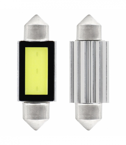 Żarówki LED CANBUS COB3 Festoon C5W C10W C3W 39mm White 12V AMiO 01640