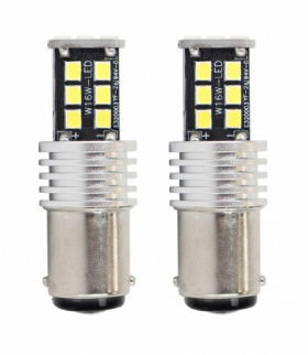 Żarówki LED CANBUS 2835 15SMD 1157 BAY15D P21/5W White 12V 24V AMiO 01641