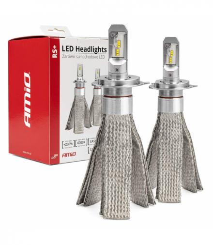 Żarówki samochodowe LED seria RS+ H4 50W Canbus slim AMiO 01082