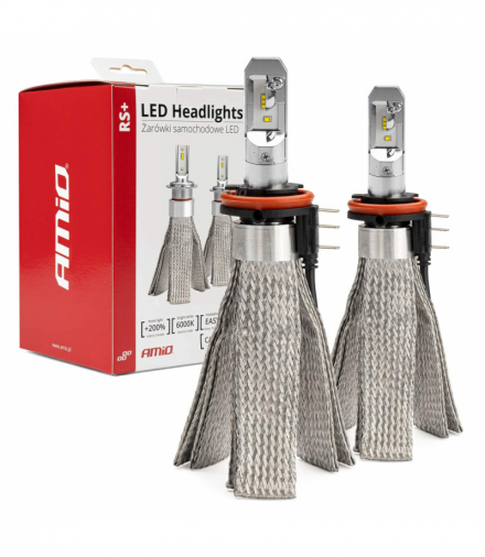 Żarówki samochodowe LED seria RS+ canbus H15 50W slim AMiO 01080