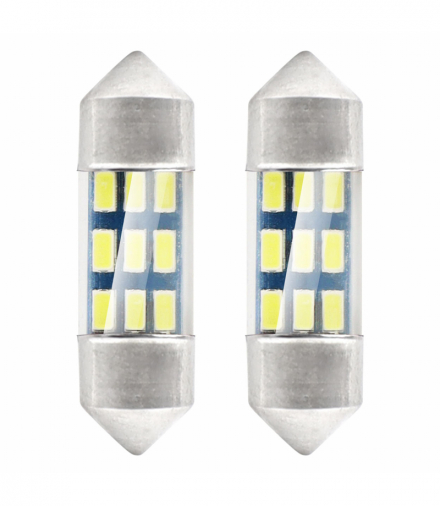 Żarówki LED STANDARD 3014 9SMD Festoon C5W C10W C3W 31mm White 12V AMiO 01089