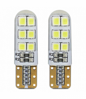 Żarówki LED STANDARD T10 W5W 12xSMD 2835 12V Silikon AMiO 01095