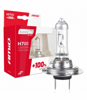 Żarówki halogenowe H7 12V 55W LumiTec SILVER +100% DUO AMiO 01403