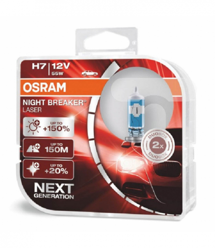 Żarówki halogenowe Osram H7 12V 55W PX26d NIGHT BREAKER LASER +150% /2szt./ Osram O-64210NL-HCB