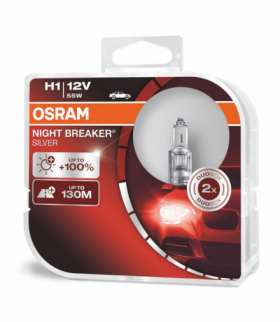 Żarówk halogenowe Osram H1 12V 55W P14,5s NIGHT BREAKER SILVER +100% /2 szt./ Osram O-64150NBS-HCB
