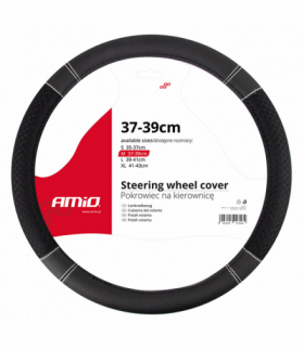 Pokrowiec nakładka na kierownicę samochodową M 37-39cm SWC-20-M AMiO 01697