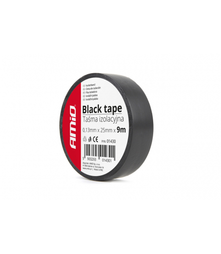 Taśma izolacyjna czarna szkot 25mm x 9m AMiO 01430