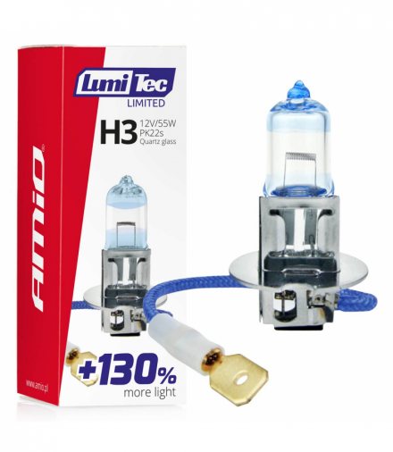 Żarówka halogenowa H3 12V 55W LumiTec LIMITED +130% AMiO 02131