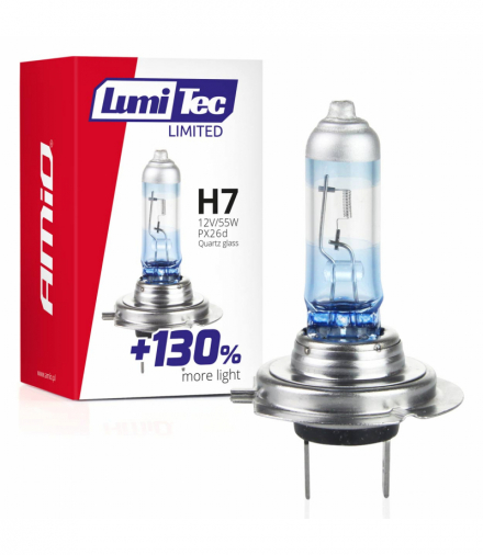 Żarówka halogenowa H7 12V 55W LumiTec LIMITED +130% AMiO 02133