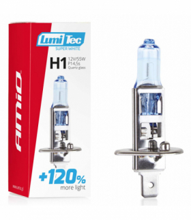 Żarówka halogenowa H1 12V 55W LumiTec Super White +120% AMiO 02135