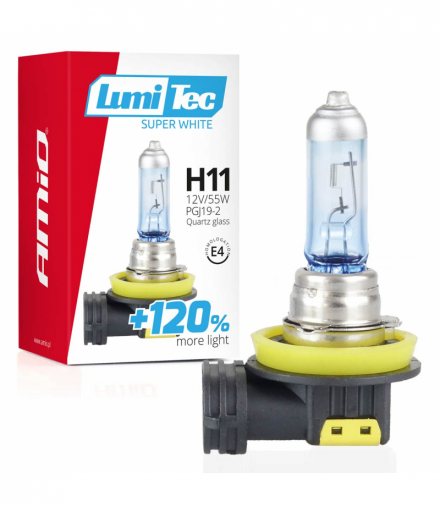 Żarówka halogenowa H11 12V 55W LumiTec Super White +120% AMiO 02139