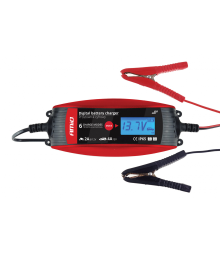Prostownik cyfrowy ładowarka do akumulatora 6V 12V - 2A 4A - DVL DBC AMiO 02088