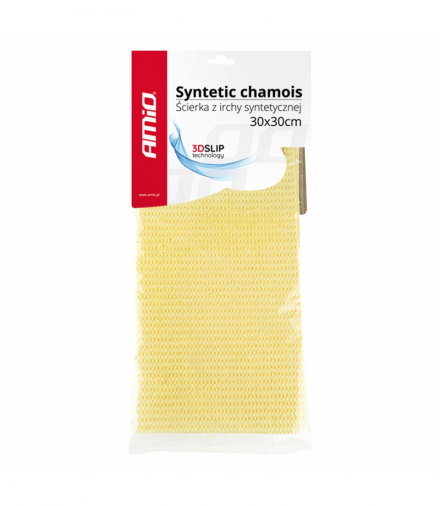 Ściereczka z irchy syntetycznej ircha z technologią poślizgową 3D 30x30 cm AMiO 02169