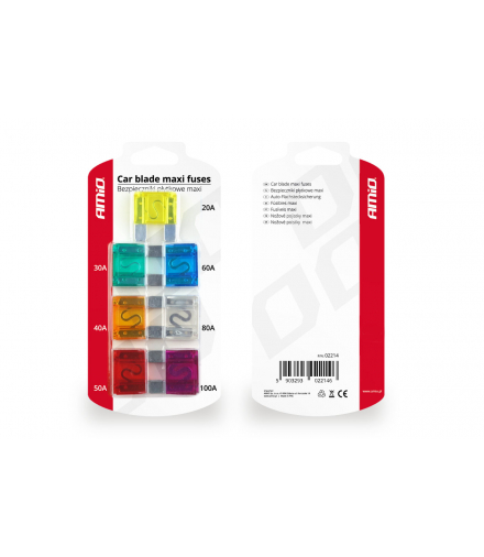 Bezpieczniki samochodowe płytkowe maxi 7 szt. AMiO 02214