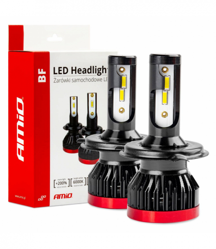 Żarówki samochodowe LED seria BF H4/H19 6000K Canbus AMiO 02241