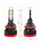 Żarówki samochodowe LED seria BF H8 H9 H11 H16 6000K Canbus AMiO 02245