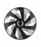 Kołpak samochodowy czarno srebrny Vector RC 15" cali Versaco 10499