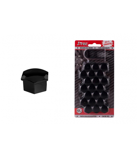 Nasadki na śruby 17 mm czarne J-TEC G21301