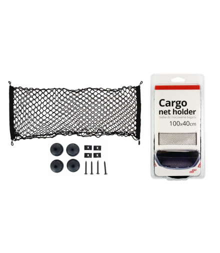 Siatka do mocowania bagażu z kieszenią i uchwytami 100x40 cm AMiO 02148
