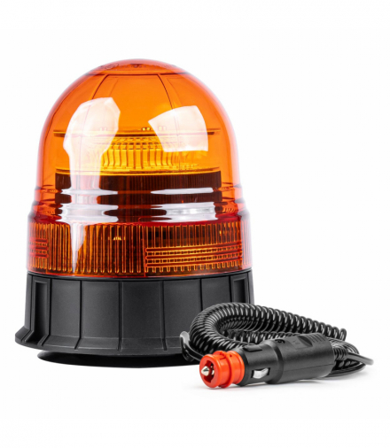 Lampa ostrzegawcza błyskowa kogut 39 LED magnes R65 R10 12V 24V W02m AMiO 02300